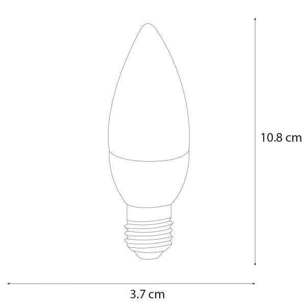 FOCO VELA DE LED 4W  LUZ CALIDA 51165 - Imagen 4