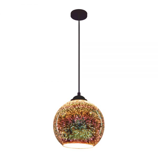LUMINARIO DECORATIVO PARA SUSPENDER EFECTO 3D ESFERA 57070