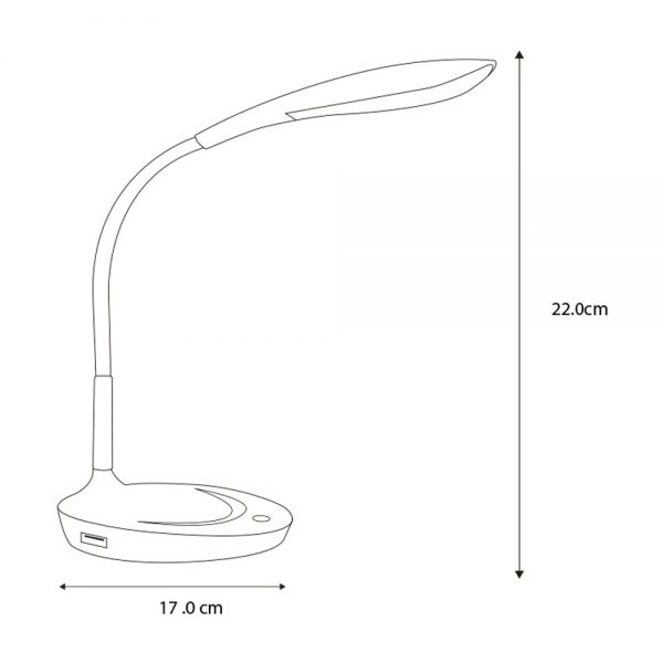 LÁMPARA DE ESCRITORIO LED COLOR ROJO 4.5W 51243 - Imagen 4