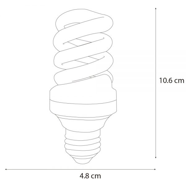 LÁMPARA FLUORESCENTE ESPIRAL 10W 51235 - Imagen 3