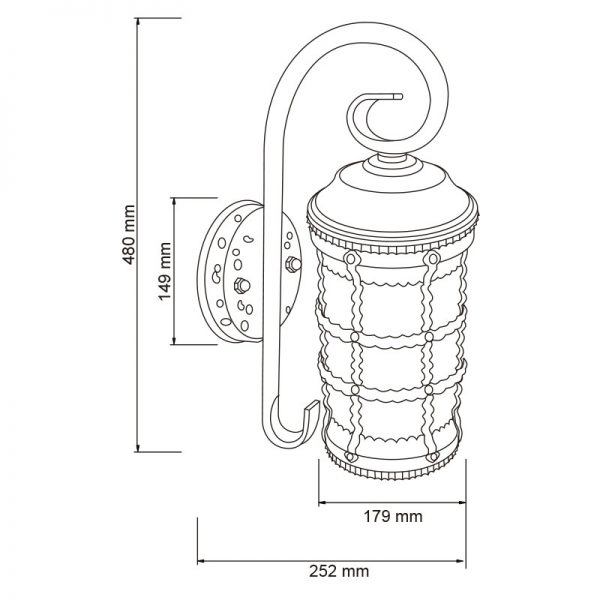 FAROL DE PARED 60W MAX   FTL-4100/BA - Imagen 2
