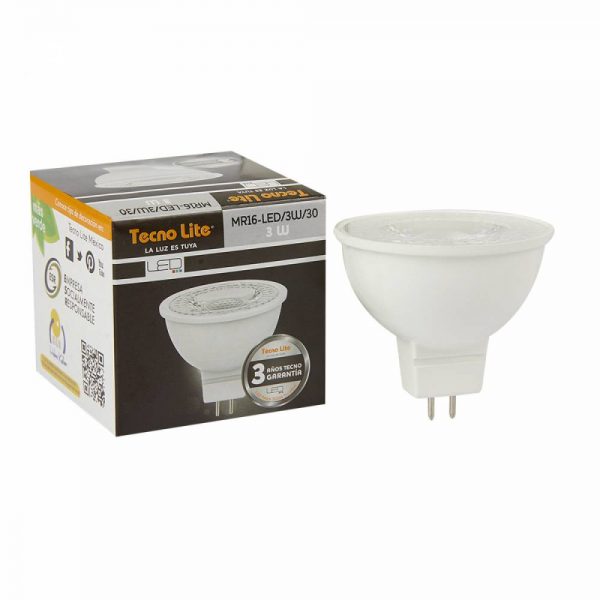 FOCO LED MR16  3W 3000K GX5.3  MR16-LED/3W/30H - Imagen 3
