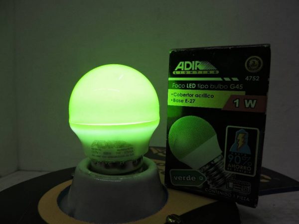FOCO LED G45 1W VERDE  4752 - Imagen 2