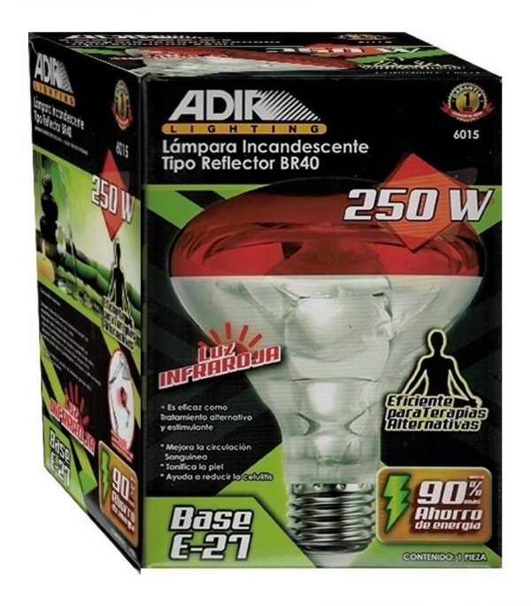 FOCO INCANDESCENTE ROJO 250W 6015 - Imagen 2