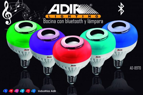 FOCO LED RGB CON BOCINA BLUETOOTH  8970 - Imagen 2