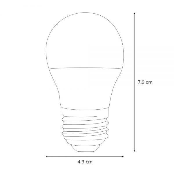 BULBO DE LED 4W LUZ CÁLIDA 100-240V 51528 - Imagen 2