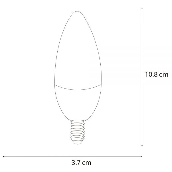 FOCO VELA DE LED CALIDO 4W E12 100-240V 51462 - Imagen 4