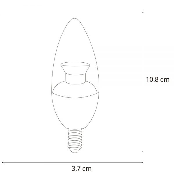 FOCO VELA DE LED 4W E12 LUZ BLANCA 100-240V 57021 - Imagen 3