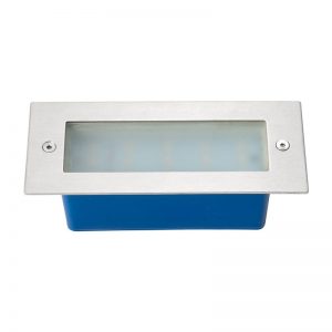 LUMINARIO PARA EMPOTRAR LED MURO EXTERIOR PLATA LME-005I2