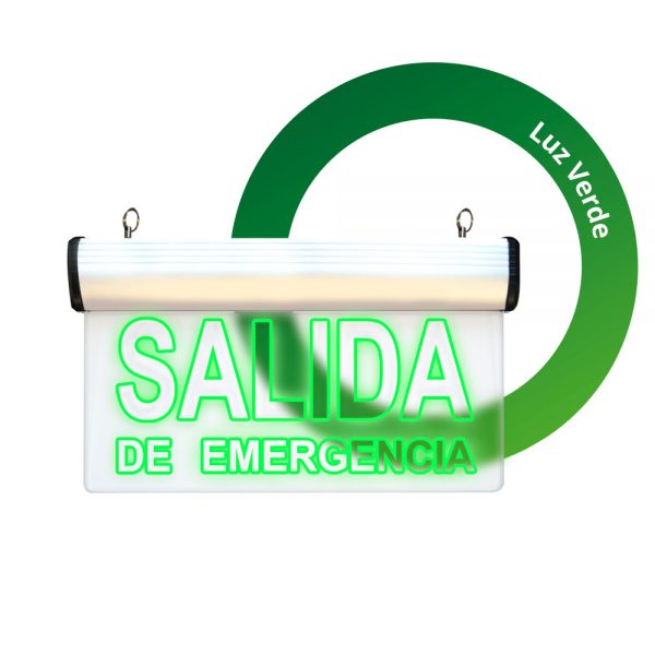 LETRERO DE SALIDA COLOR VERDE LED 1W 51831 - Imagen 3