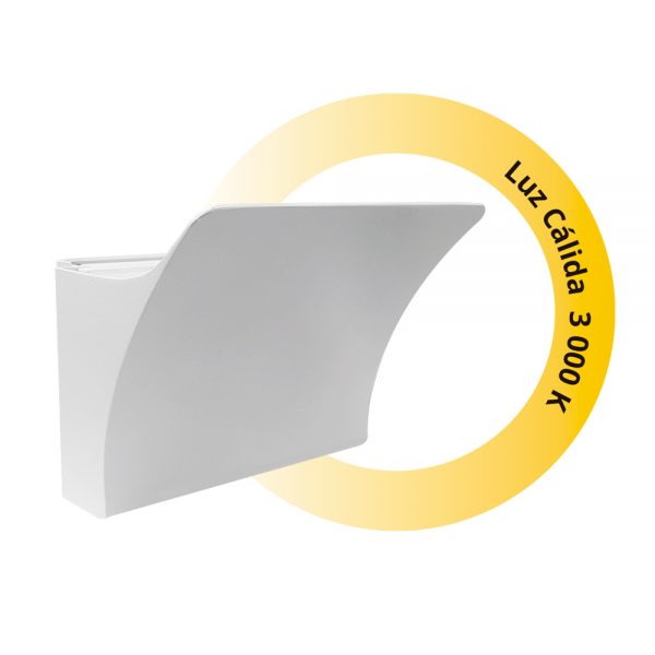 LUMINARIO ARBOTANTE DE LED COLOR BLANCO MURO 12W 51801 - Imagen 4
