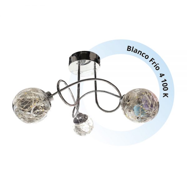 LUMINARIO DECORATIVO PARA SOBREPONER CON ESFERAS 51498 - Imagen 4