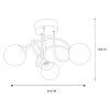LUMINARIO DECORATIVO PARA SOBREPONER CON ESFERAS 51498 - Imagen 5