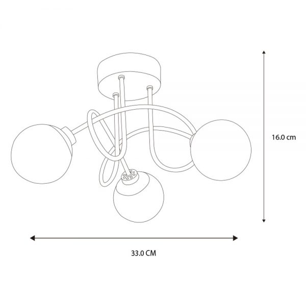 LUMINARIO DECORATIVO PARA SOBREPONER CON ESFERAS 51498 - Imagen 5