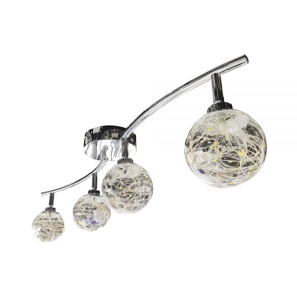 LUMINARIO DECORATIVO PARA SOBREPONER LINEAL CON ESFERAS 16W 51499 - Imagen 2