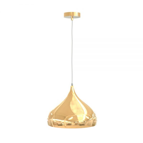 LUMINARIO DECORATIVO SUSPENDIDO DE ALUMINIO DORADO FRANCÉS 57007