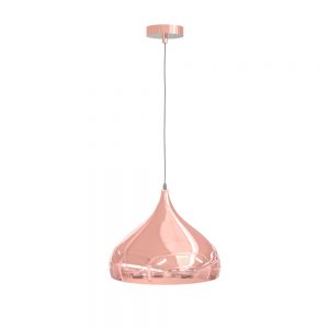 LUMINARIO DECORATIVO SUSPENDIDO DE ALUMINIO ROSA NACARADO 57008