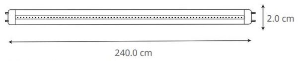 TUBO DE LED TRANSPARENTE CON ALUMINIO T8 G13 110-240V 36W 51880 - Imagen 4