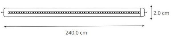 LÁMPARA TUBULAR DE LED CON ALUMINIO FA8 2.40M 110-240V 36W 51882 - Imagen 4