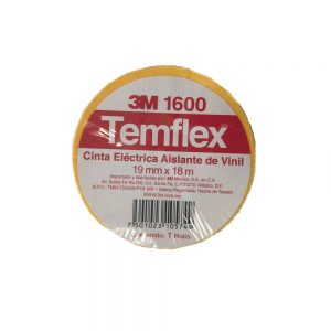 CINTA AISLAR TEMFLEX AMARILLA 3M 1600AM