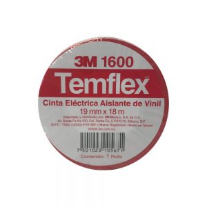 CINTA AISLAR TEMFLEX ROJA 3M 1600R