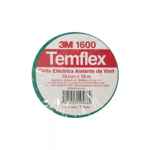CINTA DE AISLAR TEMFLEX VERDE 3M 1600V