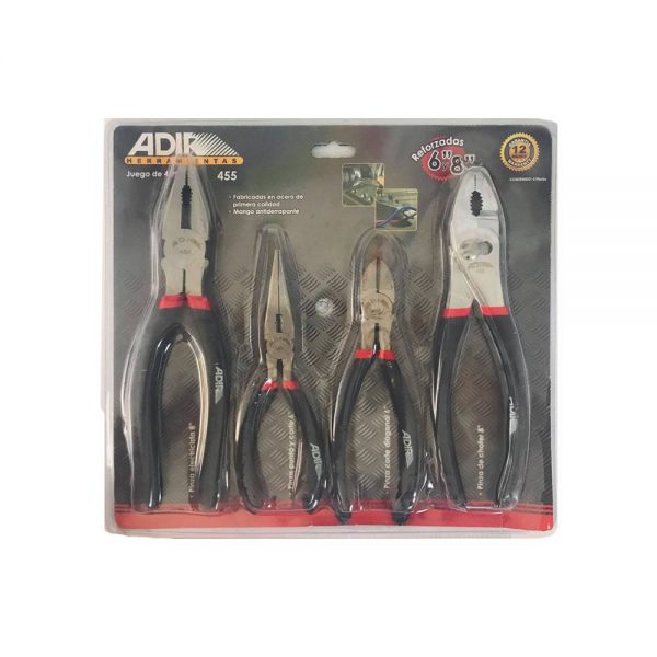 JUEGO 4 PINZAS 6 Y 8 455