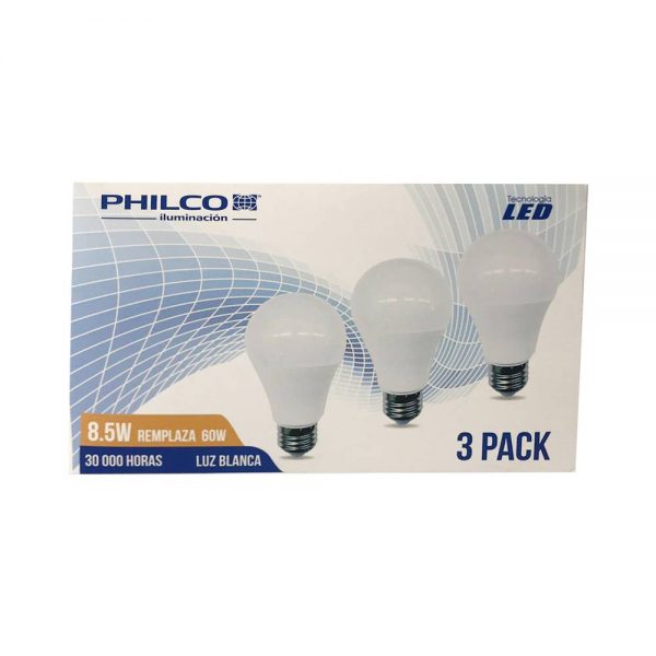 BULBO DELED THREE PACK 8.5W A60 6500K 57025