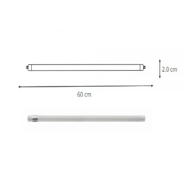 TUBO DE LED T8 9W 6500K OPALINO 60CM 57153 - Imagen 2