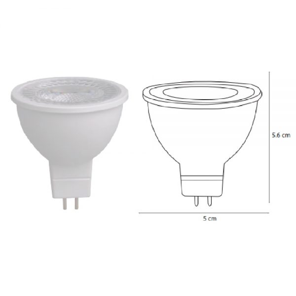 MR16 6500K 7W DIMEABLE 550LM 57162 - Imagen 3