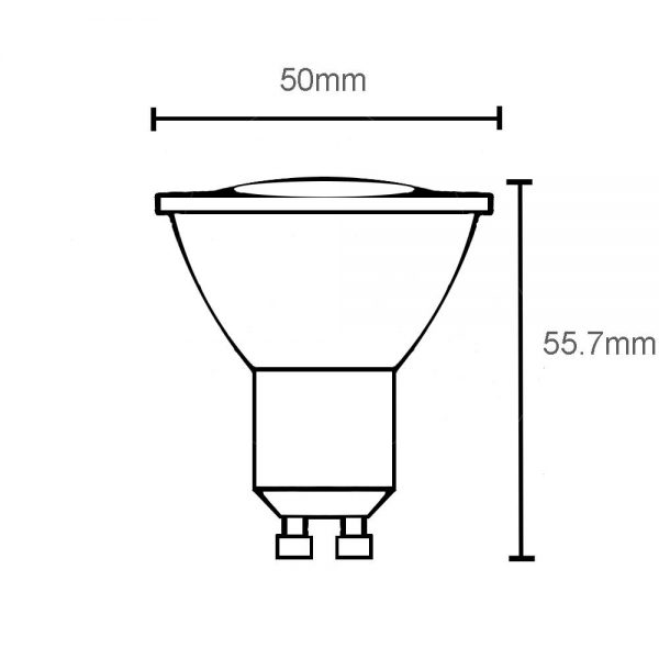 GU10 6W LED 3000K GU10-LED/30 - Imagen 2