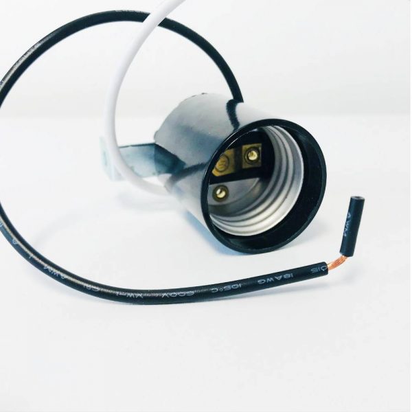 SOCKET ESCUADRA BAQ. NEGRO C/CABLE SO64B