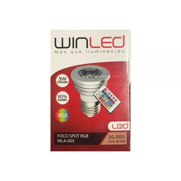 LÁMPARA LED SPOT 3W RGB WLA005 - Imagen 2