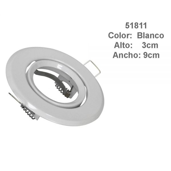 SPOT DOWNLIGHT EMPOTRADO DIRIGIBLE BLANCO 51811 - Imagen 3