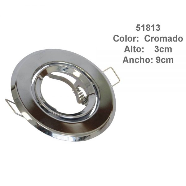 SPOT DOWNLIGHT EMPOTRADO DIRIGIBLE CROMADO 51813 - Imagen 3