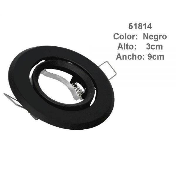 SPOT DOWNLIGHT EMPOTRADO DIRIGIBLE NEGRO 51814 - Imagen 3