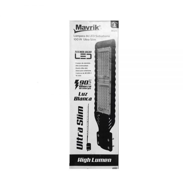 LAMPARA DE VIALIDAD LED ULTRA SLIM 100W 120-240V 8025 - Imagen 4