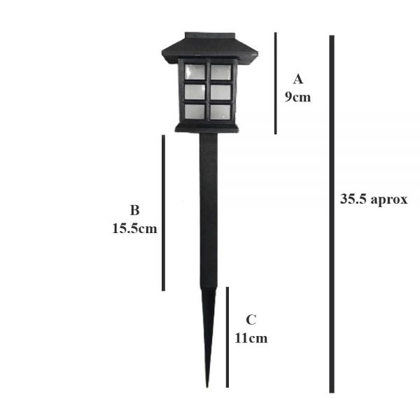 ESTACA LED 5W PANEL SOLAR LUZ CALIDA 8596 - Imagen 2