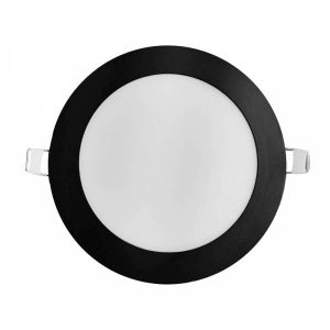 PANEL LED CIRCULAR NEGRO EMPOTRADO 12W 120V/277V PLEDC12W65KN
