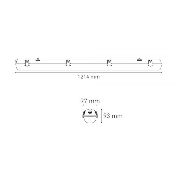 LAMPARA LED A PRUEBA DE POLVO Y GOTEO 30W 120CM L6852-530 - Imagen 2
