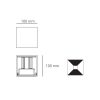 LAMPARA DE MURO ARBOTANTE 6.5W LUZ CALIDA CUBO A10 L7110-1E0 - Imagen 2