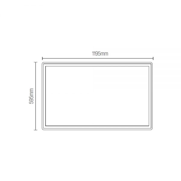 PANEL DE LED EMPOTRADO 96W 60X120CM 100-277V OFILED-R-96W/65 - Imagen 2