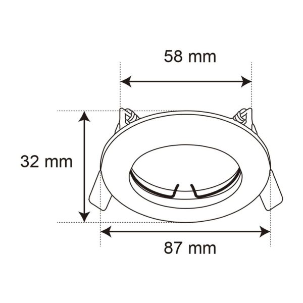SPOT EMPOTRADO FIJO COLOR BLANCO YD-220/B - Imagen 4