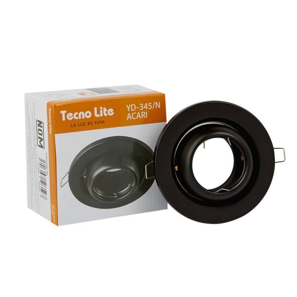 SPOT EMPOTRADO DIRIGIBLE NEGRO PARA MR16  YD-345/N - Imagen 3