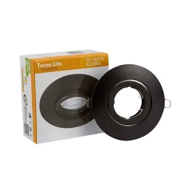 SPOT EMPOTRADO NEGRO PARA MR16 YD-360/N - Imagen 3