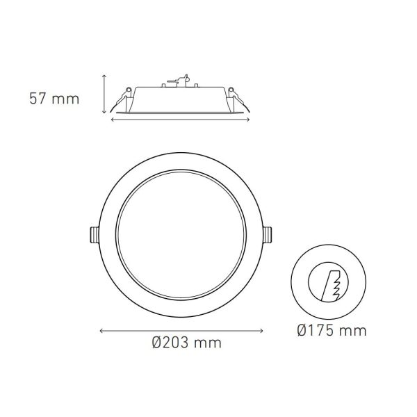 PANEL LED EMPOTRADO 16W LUZ BLANCA LUNA 16 MAGG L5072-130 - Imagen 2