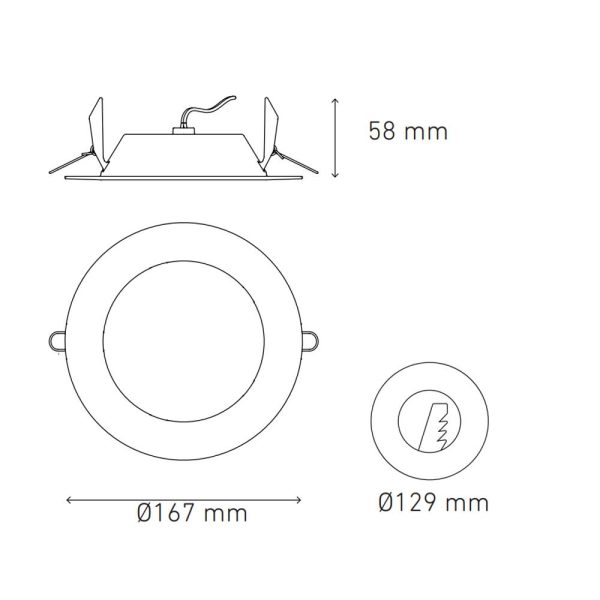 PANEL LED EMPOTRADO 6W LUZ BLANCA LUNA 9 BASICO L6391-130 - Imagen 3