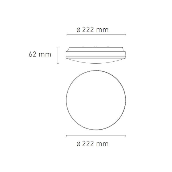 LAMPARA SOBREPONER REDONDA CAFE LUZ BLANCA 14W CL 200 L5213-830 - Imagen 2