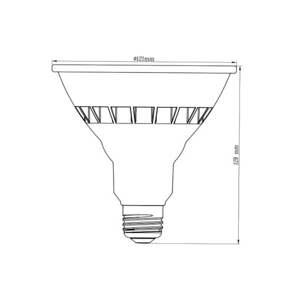 FOCO LED PAR38 16W LUZ DE LUNA AZUL E26 16PAR38LEDLLAZMV35 - Imagen 3