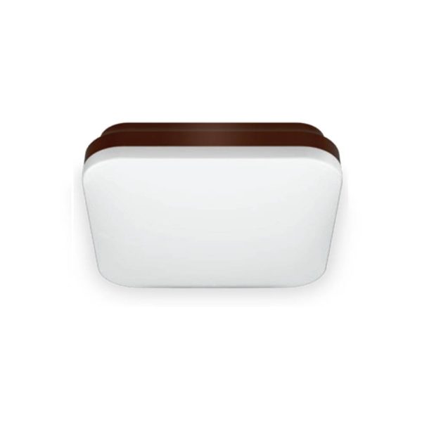 LAMPARA SOBREPONER CUADRADA CAFE LUZ BLANCA 14W CL CQ 200 L5241-830